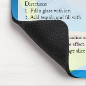 Tequila Sunrise Recipe Mousepad (Ecke)
