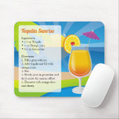Tequila Sunrise Recipe Mousepad (Mit Mouse)