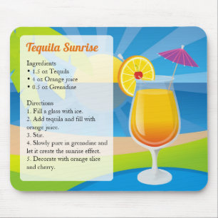 Tequila Sunrise Recipe Mousepad