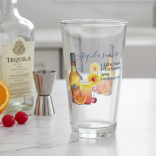 Tequila Sunrise Rezept Wasserfarbiges Getränk Glas