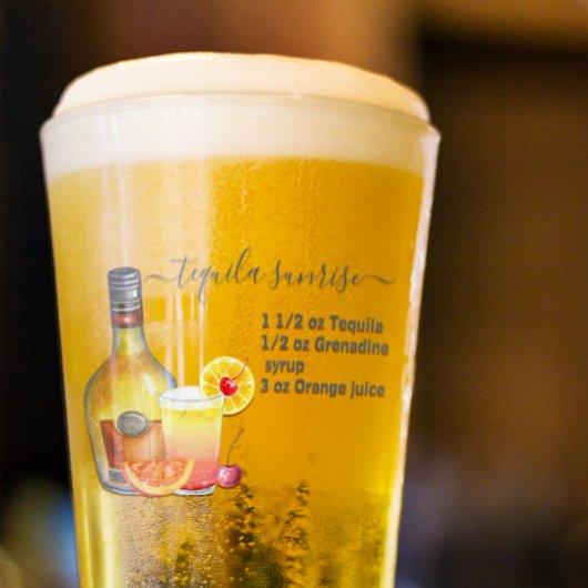 Tequila Sunrise Rezept Wasserfarbiges Getränk Glas