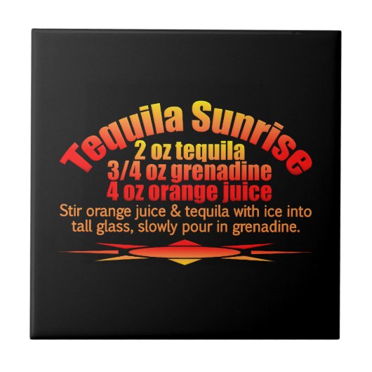 Tequila Sunrise tile Fliese (Vorderseite)