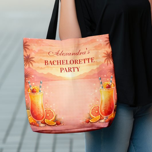 Tequila Sunrise Tropical Bachelorette Party Tasche