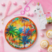 [Tequila Sunrise] Tropical Island Time Party Pappteller (Party)