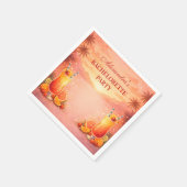 Tequila Sunrise Tropical Junggesellinnenabschied Serviette (Ecke)