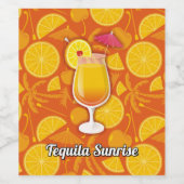 Tequila Sunrise Weinetikett (Einzelnes Label)