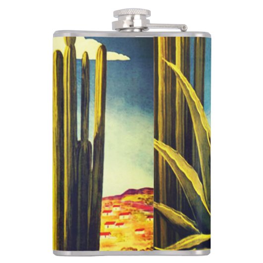 Tequila Time (anpassbar) Flachmann (Rückseite)