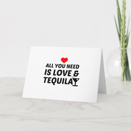 TEQUILA UND LIEBE FEIERTAGSKARTE (Vorderseite)