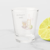 Tequila und Limette Schnapsglas (Rückseite)