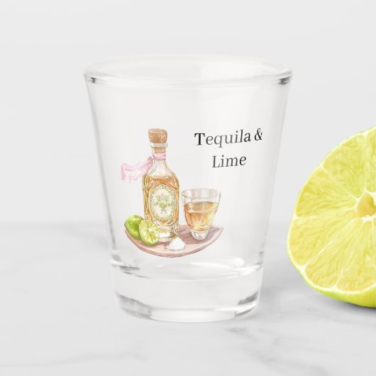 Tequila und Limette Schnapsglas (Vorderseite)