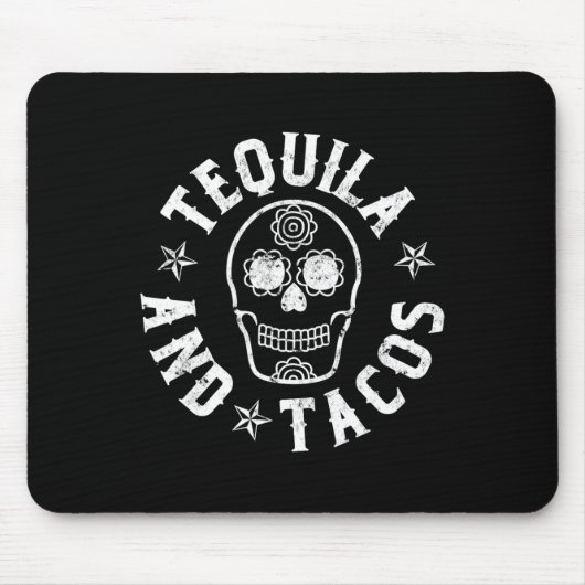 Tequila und Tacos Cinco De Mayo Mexikanisches Esse Mousepad (Vorne)