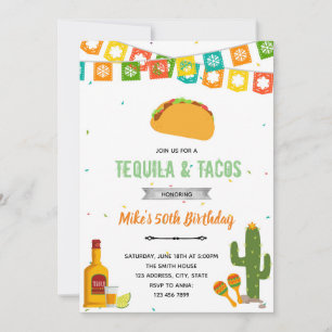Tequila- und Tacos-Fiesta-Einladung Einladung