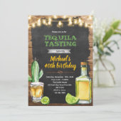 Tequila-Verkostung Geburtstagseinladung Einladung (Stehend Vorderseite)