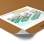 Tequila Worm Rehab Funny Cartoon auf Canvas Print Poster (Ecke)