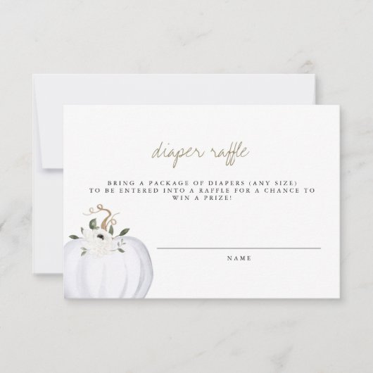 Tera - Boho Green Gold Diaper Raffle Ticket Einladung (Vorderseite)