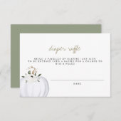 Tera - Boho Green Gold Diaper Raffle Ticket Einladung (Vorne/Hinten)