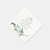 TERA Fall Greenery White Pumpkin Baby Shower Serviette (Ecke)