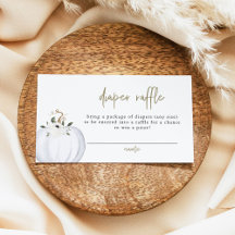 TERA Fall White Pumpkin Baby Diaper Raffel Ticket