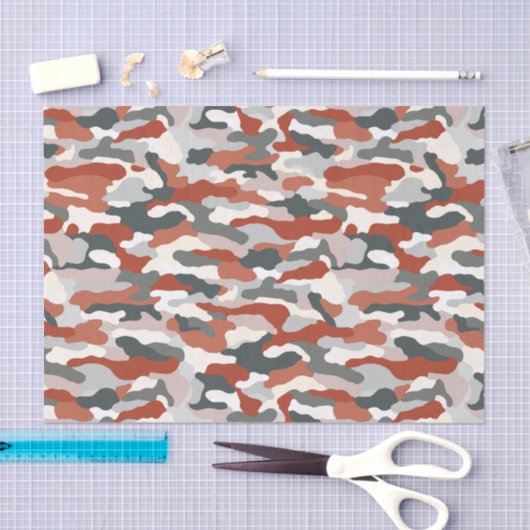 Teracotta Camouflage Seidenpapier (Handwerk)