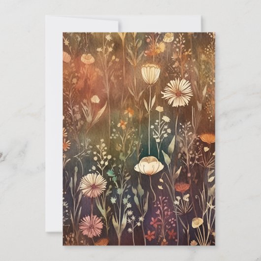 Teracotta Kleine Kürbisfallen Babydusche Einladung (Rückseite)