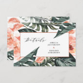 Teracotta tropisches Blattwerk RSVP Karte (Vorne/Hinten)