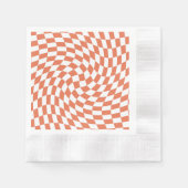 Teracotta Wedding Collection Karo überprüft Serviette (Vorderseite)