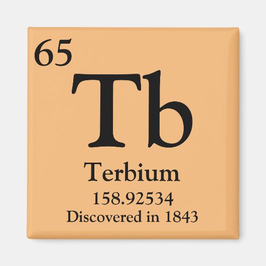 Terbium Periodic Table Magnet (Vorne)