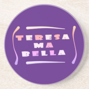 Teresa Bella aus ihren gemischten Farben Karte P Getränkeuntersetzer