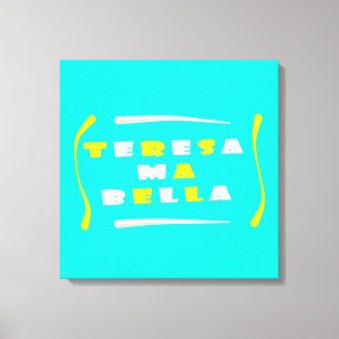 Teresa Bella aus ihren gemischten Farben Leinwanddruck