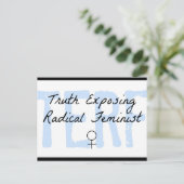 TERF - Wahrheit, die radikalen Feministen offenbar Postkarte (Stehend Vorderseite)