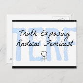 TERF - Wahrheit, die radikalen Feministen offenbar Postkarte (Vorne/Hinten)