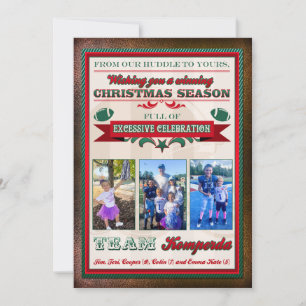 Teri K Custom Football Invite Xmas Einladung