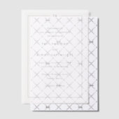 Teri Monogram Border Modern Wedding Pergament Einladungen (Versetzt (Einladung))