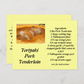 Teriyaki Pork Tenderloin Postkarte (Vorne/Hinten)