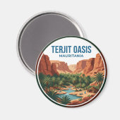 Terjit-Oase Mauretanien Magnet (Vorderseite/Rückseite)