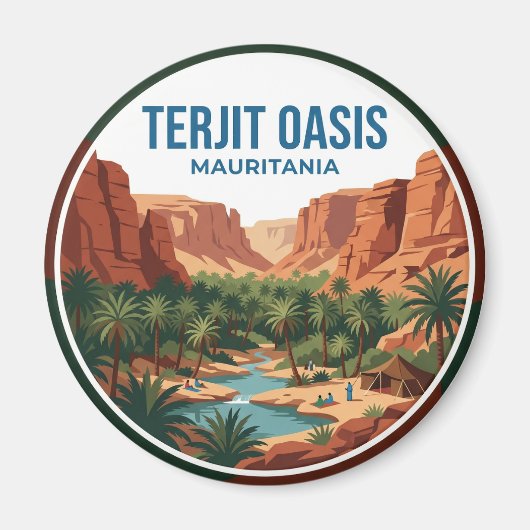 Terjit-Oase Mauretanien Magnet (Vorne)