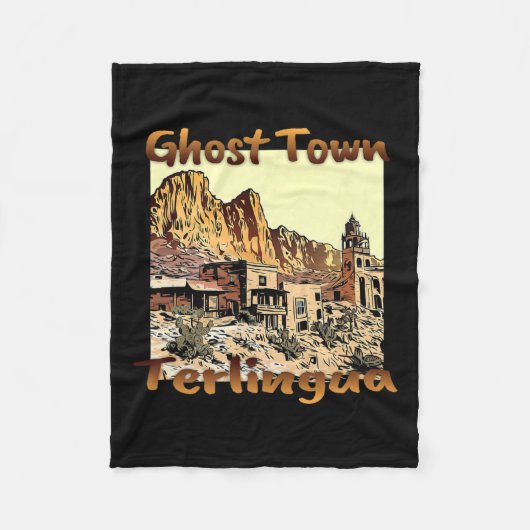 Terlingua Ghost Town Texas Ein einzigartiger Urlau Fleecedecke (Vorderseite)