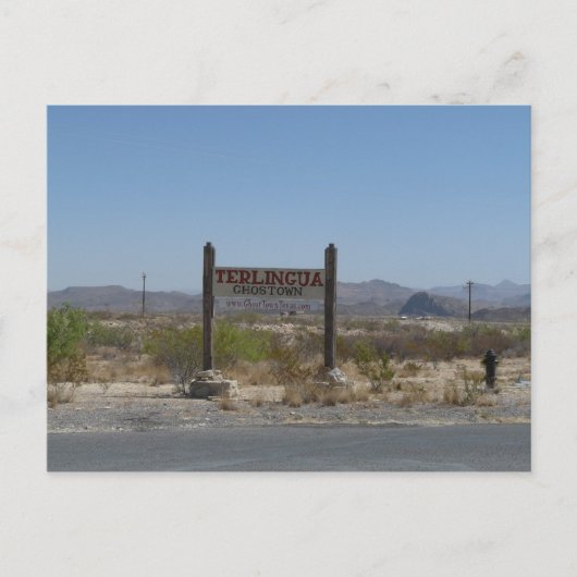 Terlingua Ghost Town/Texas Postkarte (Vorderseite)