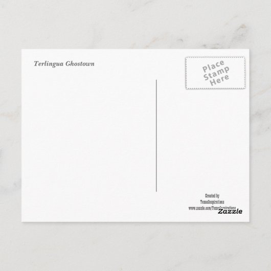 Terlingua Ghostown, Terlingua TX Postkarte (Rückseite)
