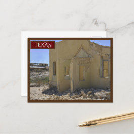 Terlingua Texas Yellow Gebäude Big Bend Postkarte