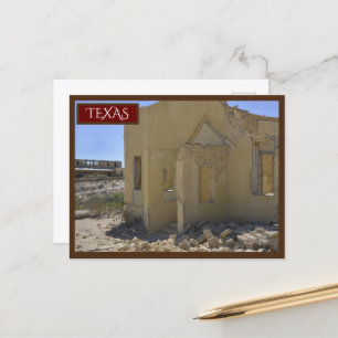 Terlingua Texas Yellow Gebäude Big Bend Postkarte