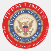 Term Limits Runder Aufkleber (Vorderseite)