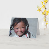 Terma Grundlagen-Mädchen Notecard- freier Raum Karte (Gelbe Blume)