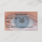 Termin beim Optiker oder Augenarzt Visitenkarte (Rückseite)