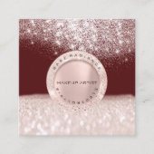 Termin Card Elektrolyse Rose Glitzer Maroon Telefonnummerkarte (Vorderseite)