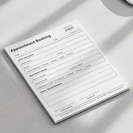 Termin-Erinnerung Professionelles Logo Notizblock