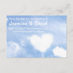 Termin für die Hochzeit vormerken - Herzförmige Wo Save The Date