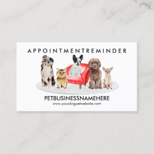 Termin für die Pflege kleiner Hunde Visitenkarte