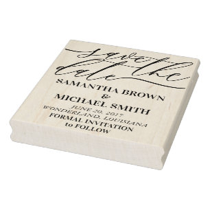 Termin für Hochzeitseinladung speichern Gummistempel