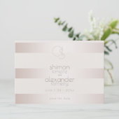 Termin vormerken | Elegante moderne rosa Perlenstr Save The Date (Stehend Vorderseite)